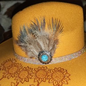 custom burned felt hats, hand made, one of a kind